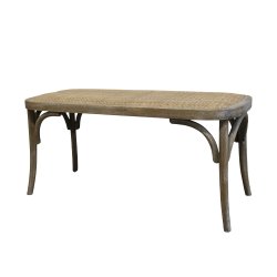 Fransk bnk med fletsde 100 cm