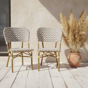 Bistro stol i flet, s�t af 2 stk