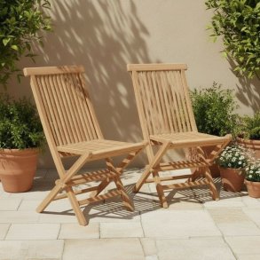 Caf�stole i teaktr�. S�t af 2 stk