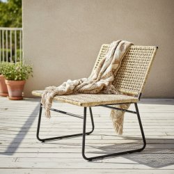 Loungestol med jernstel, s�t af 2 stk