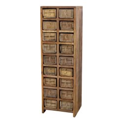 Kommode med 18 murstensforme