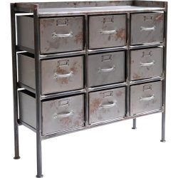Jern Kommode med 9 skuffer