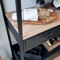 Vintage reol med skuffer