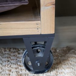 Natur reol p� hjul 200 cm