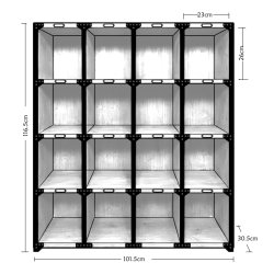 Retro reol med jernbeslag