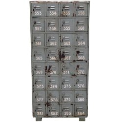 Vintage lockerskab med 32 rum