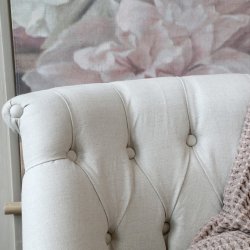 Fransk 2 pers sofa, hvid