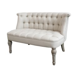 Fransk 2 pers sofa, hvid