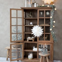 Marseilles vitrineskab med 4 lger