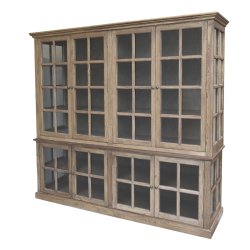 Marseille vitrineskab med 8 lger