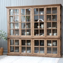 Marseille vitrineskab med 8 lger