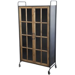 Vitrineskab med 2 lger i trramme