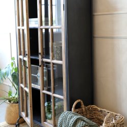 Vitrineskab med 2 lger i trramme