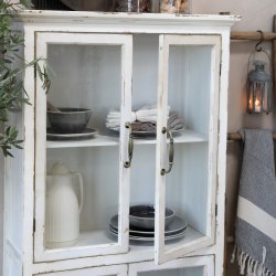 Vintage vitrineskab Antique Creme