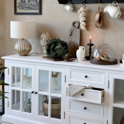 Marseille vitrinesk�nk hvid