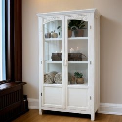 Vitrineskab Antique Creme