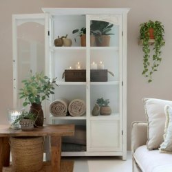 Vitrineskab Antique Creme