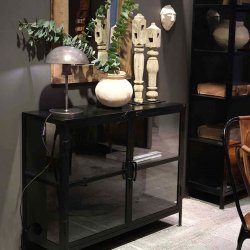 Sort sknk med glaslger p 3 sider