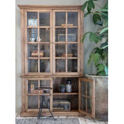 Marseilles vitrineskab med 4 lger