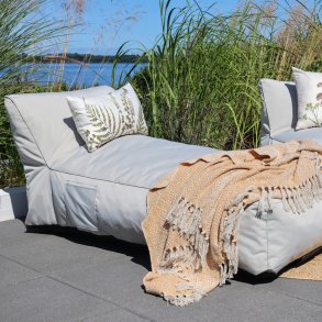 Lounge Daybed beige, s�t af 2 stk