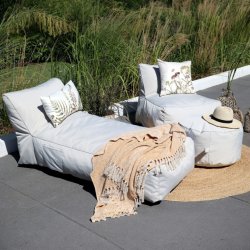 Lounge Daybed beige, s�t af 2 stk