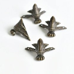 Bronzefod til deko 3 cm, 4 stk.